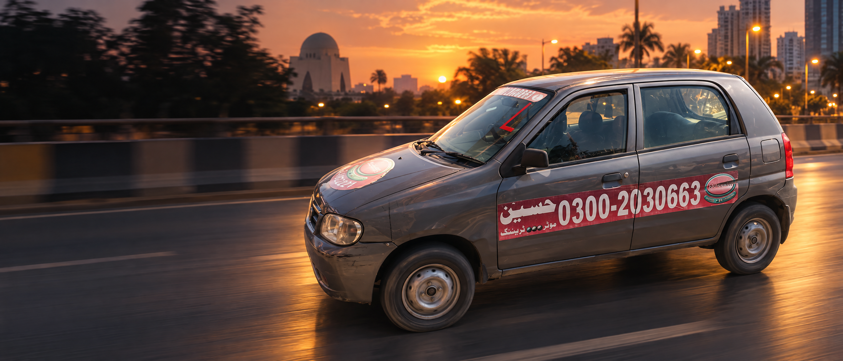 Gray Suzuki Alto training car